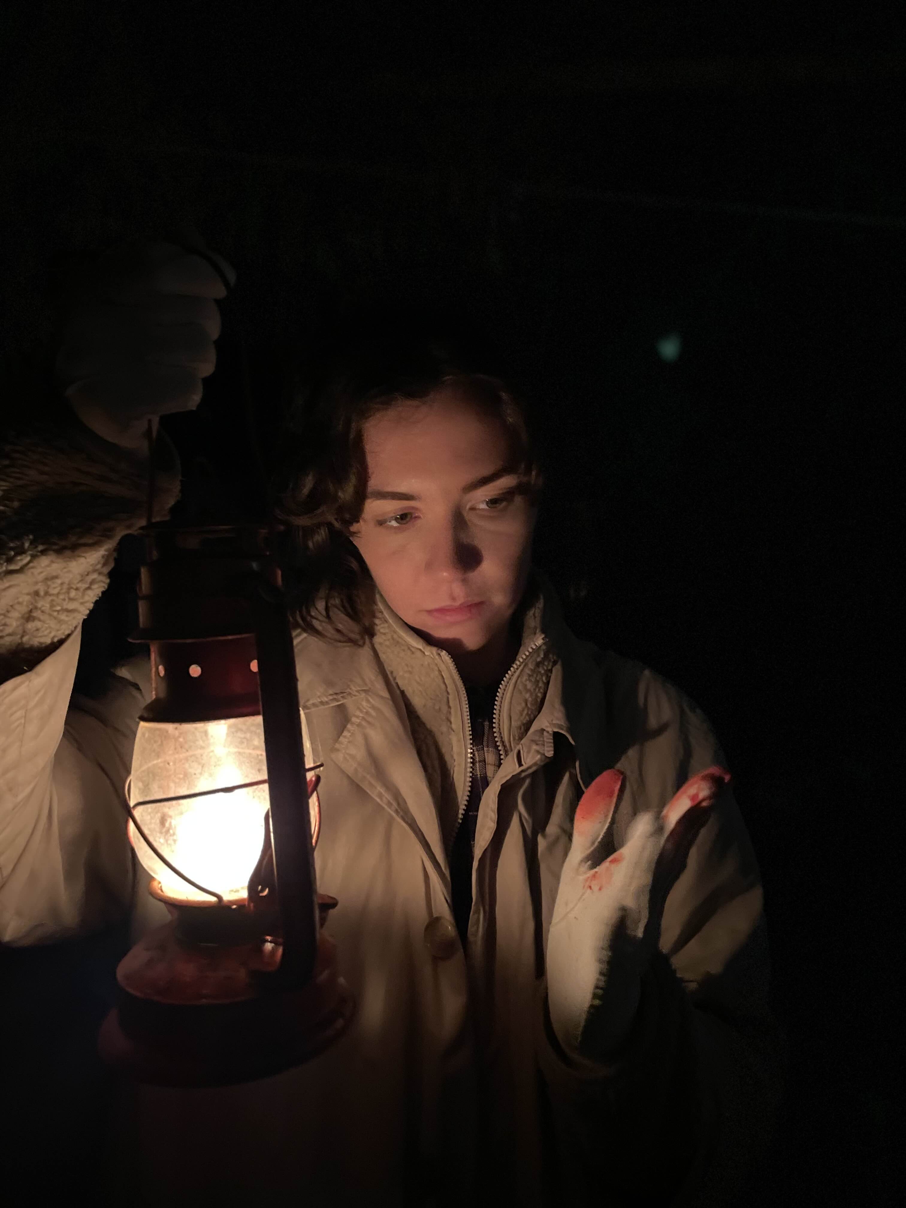 Boom operation on set